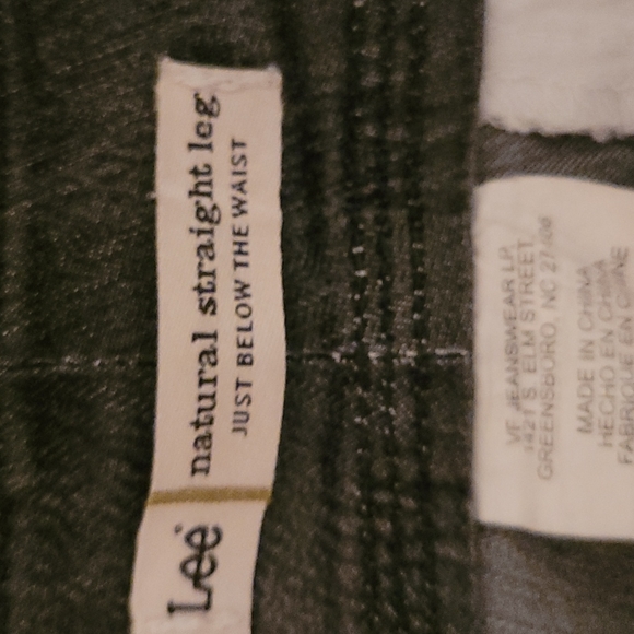 LEE DENIM LOOSE FIT JUST BELOW WAIST VINTAGE Straight Leg Gray Distressed 14M - Picture 6 of 10